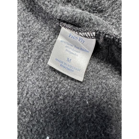 Free Fly Womens Size Medium Dark Grey Thermal Fleece Open Cardigan Pockets - Picture 6 of 6